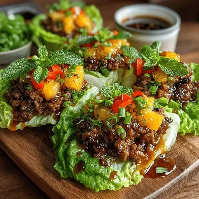Beef Lettuce Wraps with Blueberry Glaze: A Flavorful Culinary Adventure