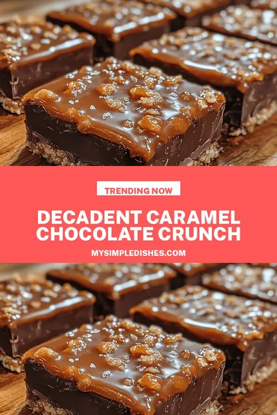 Decadent Caramel Chocolate Crunch Bars