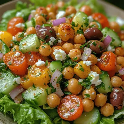 Crunchy Chickpea Greek Delight: A Flavorful Salad Experience