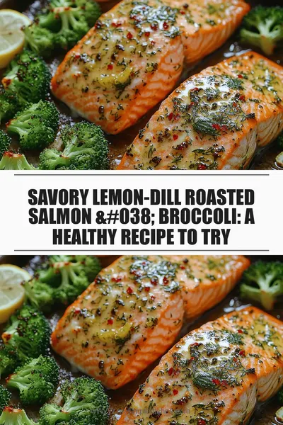 Savory Lemon-Dill Roasted Salmon & Broccoli: A Healthy Recipe to Try