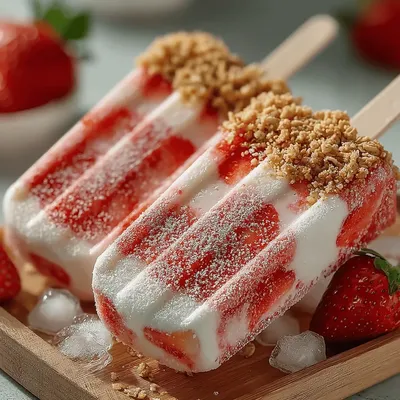 Frozen Yogurt Strawberry Marshmallow Pops Recipe