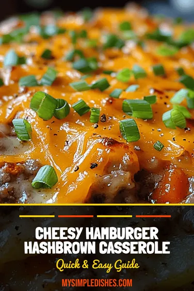 Cheesy Hamburger Hashbrown Casserole Recipe