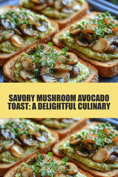Savory Mushroom Avocado Toast: A Delightful Culinary Experience