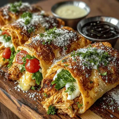 Crispy Chicken Caesar Tortilla Pockets