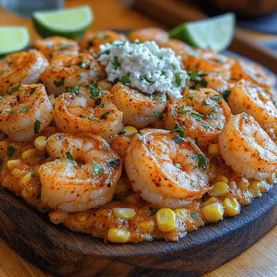 Indulge in Flavor: Shrimp with Mexican Street Corn Sauce Recipe