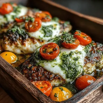 Baked Pesto Mozzarella Chicken Recipe