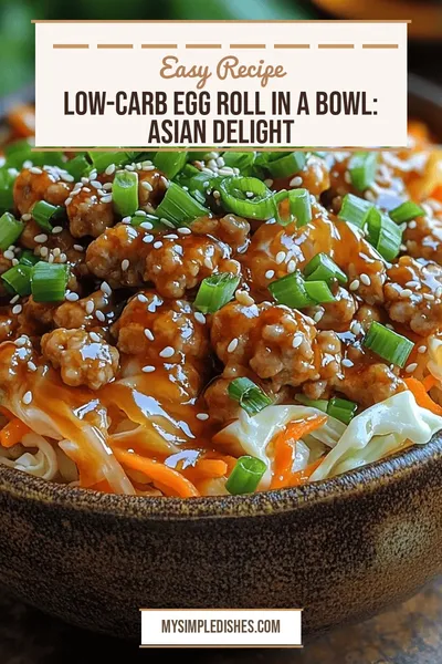 Low-Carb Egg Roll In A Bowl: Asian Delight