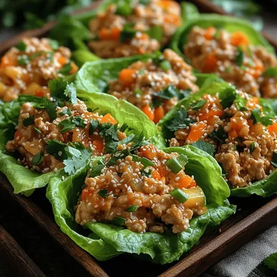 Savory Low-Carb Chicken Lettuce Wraps