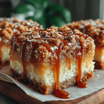 Caramel Apple Pie Bars with Crumble Topping