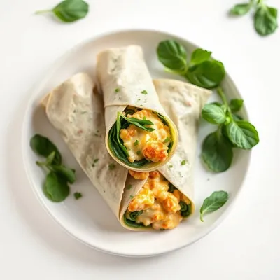 Cheesy Chicken Spinach Wraps