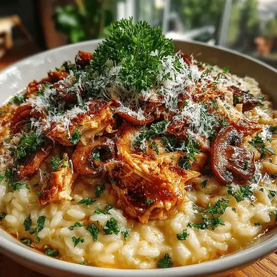 Creamy Mushroom & Chicken Risotto