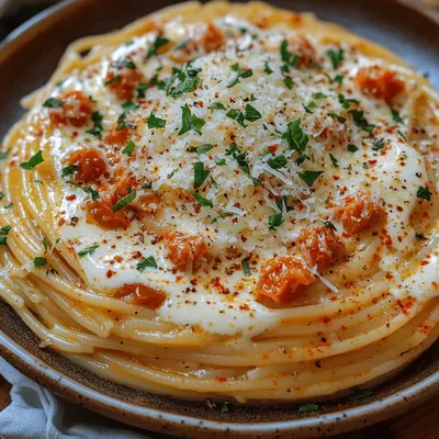 Heavenly Creamy Tomato Basil Spaghetti