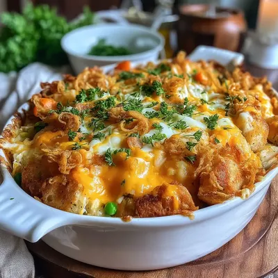 Crispy Chicken and Stuffing Casserole
