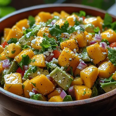Tropical Delight: Fresh Mango Avocado Salad