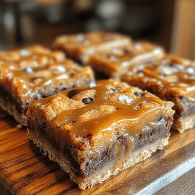 Sweet & Salty Caramel Chocolate Chip Bars