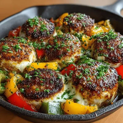 Mini Sausage and Pepper Skillet Bites Recipe
