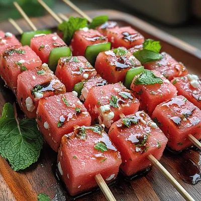 Refreshing Watermelon Feta Mint Skewers: A Perfect Summer Treat