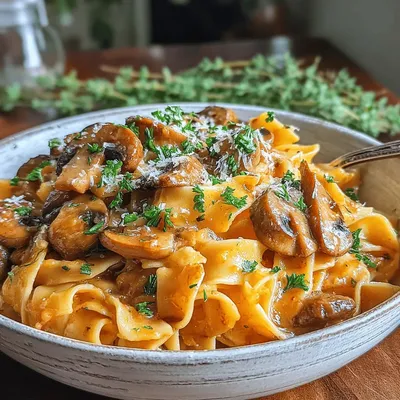Creamy Vegan Mushroom Stroganoff Delight