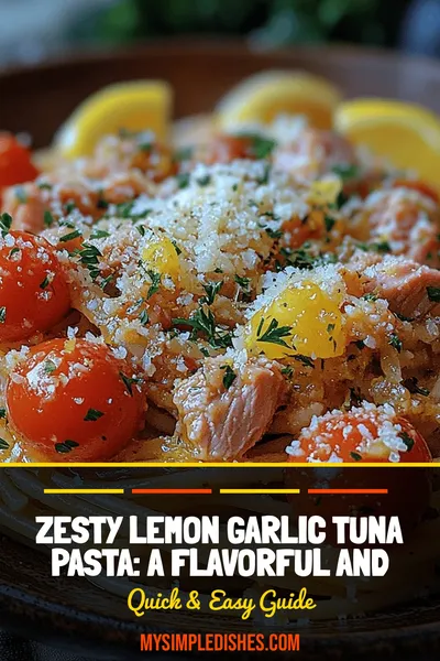 Zesty Lemon Garlic Tuna Pasta: A Flavorful and Quick Meal