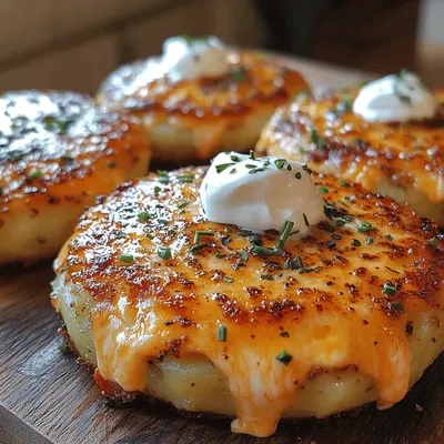 Crispy Cheesy Stuffed Potato Cakes Recipe