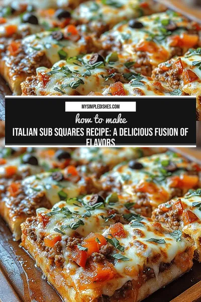 Italian Sub Squares Recipe: A Delicious Fusion of Flavors