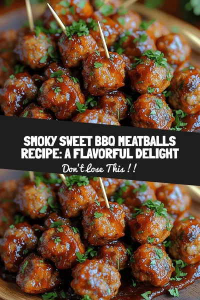 Smoky Sweet BBQ Meatballs Recipe: A Flavorful Delight