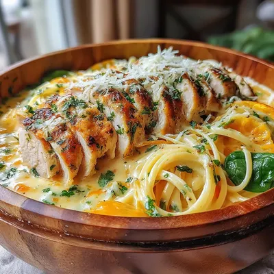 Creamy Chicken & Herb Noodle Bowl