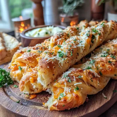 Quick Air Fryer Garlic Bread Twists