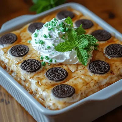 Minty Delight: Cool Mint Oreo Icebox Cake