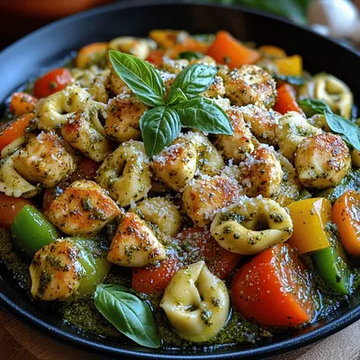 One-Pan Pesto Chicken Tortellini and Veggies: A Deliciously Simple Recipe