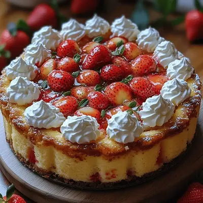 Heavenly Strawberry Shortcake Poke Cake Recipe