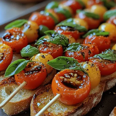 Discovering Fresh & Tangy Tomato Basil Bruschetta Skewers
