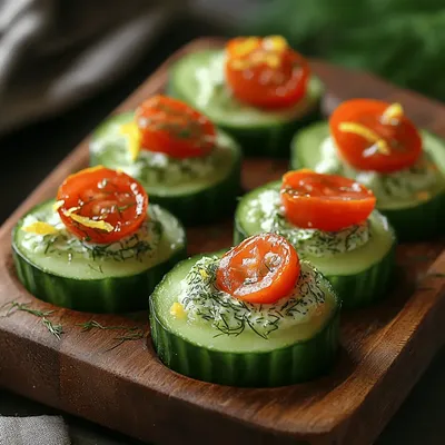 Zesty Lemon Dill Cucumber Bites Recipe