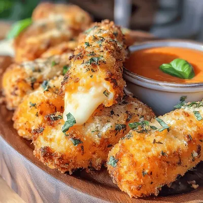 Crunchy Air Fryer Mozzarella Sticks