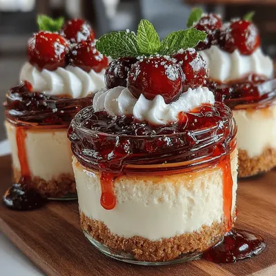 Cherry Bliss No-Bake Cheesecake Cups