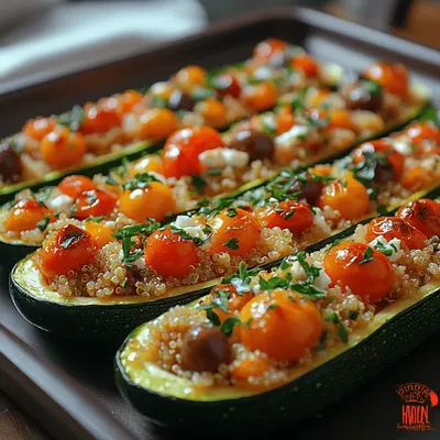 Mediterranean Stuffed Zucchini Boats