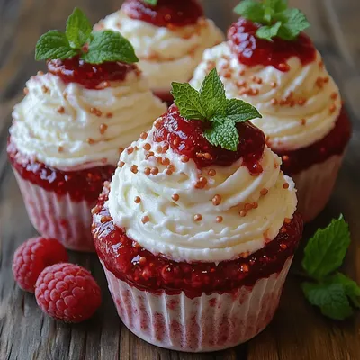 Frozen Raspberry Cream Cups Recipe
