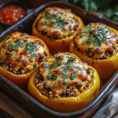Zesty Taco-Stuffed Bell Peppers: A Flavorful Twist on a Classic Dish