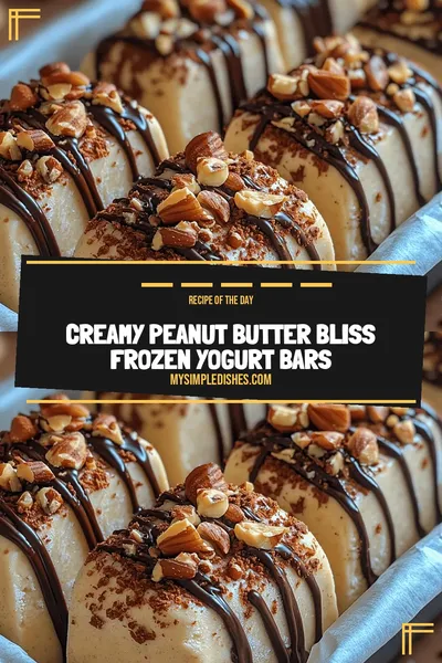 Creamy Peanut Butter Bliss Frozen Yogurt Bars