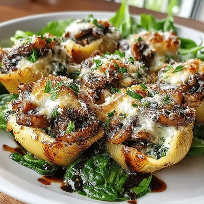 Savory Roasted Mushroom & Balsamic Pasta Shells