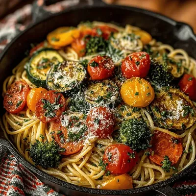 Colorful Veggie-Packed Pasta Primavera Skillet
