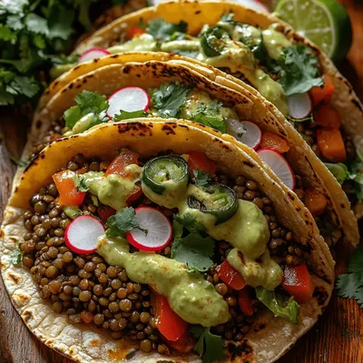 Lentil Tacos with Avocado Crema: A Delicious Plant-Based Delight