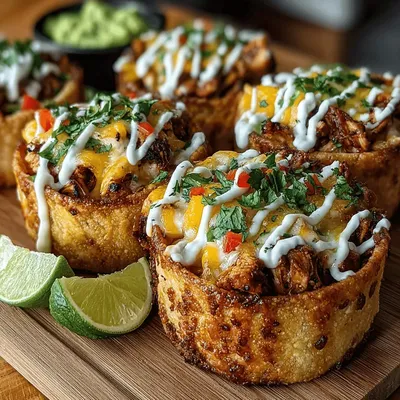 Mini Chicken Fajita Taco Cones