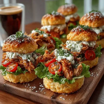 Mini Chicken Caesar Biscuit Sliders