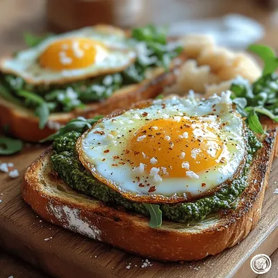Pesto Egg Toast with Arugula: A Delicious Start to Your Day