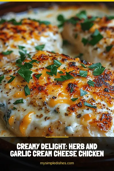 Creamy Delight: Herb and Garlic Cream Cheese Chicken