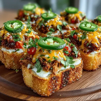 Mini Chicken Nacho Toast Stacks: A Flavorful Feast