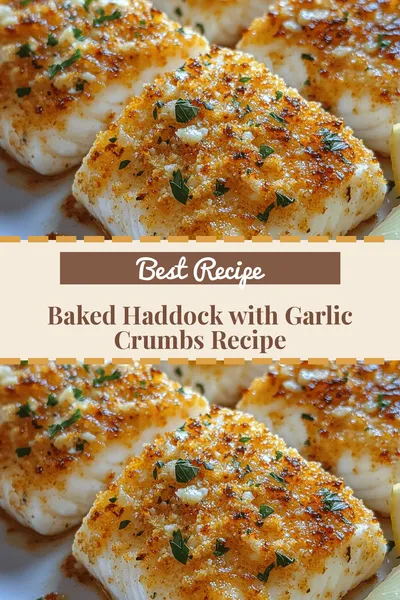 Baked Haddock with Garlic Crumbs Recipe