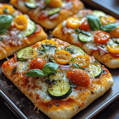 Summer Veggie Delight Naan Pizza