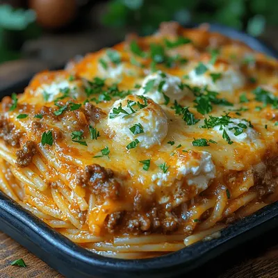 Cheesy Delight Baked Spaghetti Casserole